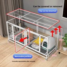 Load image into Gallery viewer, Indoor Dog Cage Large Medium Dog House with Toilet Golden Retriever Samoyed Border Collie Labr Retriever Pet Cage Fence
