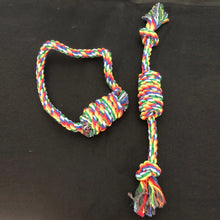 Load image into Gallery viewer, 1 Set Dog Rope Chew Toys Knot Toys Durable Training Teething Chewers Indoor Outdoor Play Accessories Dog Supplies Pet Toy