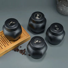 Load image into Gallery viewer, Stainless Steel Pet Memorial Ash Urn Black Sealed Jar Cat Funeral Keepsake Moisture-Proof Dog Cremation Urn Garden Burial
