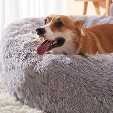 Load image into Gallery viewer, 40-110cm Round Pet Bed for Large Dog Bed Super Soft Cat Bed Long Plush Dog House for Medium Dog House Winter Warm Sleeping