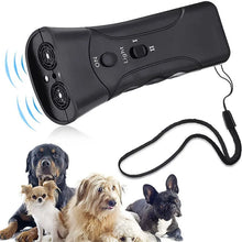 Load image into Gallery viewer, Ultrasonic Dog Barking Deterrent Trainer with LED Light Stop Bark Control Device for Pets Training