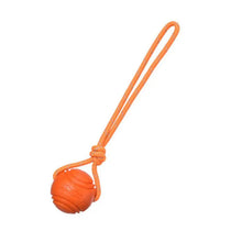 Load image into Gallery viewer, Dog Ball Toys Bouncy Rubber Ball Chew Toys Pet Dog Toy Ball with String Interactive Toys for Big Dog Puppy Games Toys
