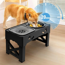 Load image into Gallery viewer, 3 in 1 Pet Feeder Anti-Slip Foldable Stand Slow Feeder Bowl Adjustable Height Anti-Spill Dog Double Bowls for Feeding and Water