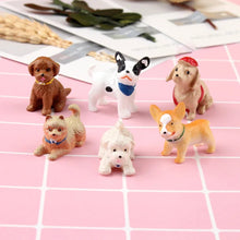 Load image into Gallery viewer, 6pcs Dog Animal Set Miniature Dollhouse Ornament Mini Toy Home Craft Fairy Bonsai Decor Cake Decoration DIY Accessories