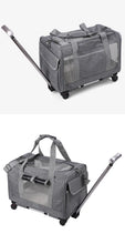 Load image into Gallery viewer, Pet Carrier with Wheels for Dogs Up To 15lbs & Cat Airline Approved Dog Carrier Rolling Pet Carrier Foldable Pet Stroller