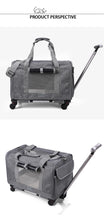 Load image into Gallery viewer, Pet Carrier with Wheels for Dogs Up To 15lbs & Cat Airline Approved Dog Carrier Rolling Pet Carrier Foldable Pet Stroller