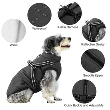 Load image into Gallery viewer, Pet Dog Jacket With Harness Winter Warm Dog Clothes For Labrador Waterproof Big Dog Coat Chihuahua French Bulldog Outfits
