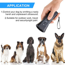 Load image into Gallery viewer, Ultrasonic Dog Barking Deterrent Trainer with LED Light Stop Bark Control Device for Pets Training