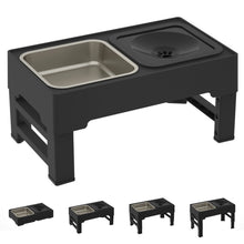 Load image into Gallery viewer, Dog Feeding Station, Adjustable Heights Bowl Stand Feeder Slow Fedding Bowls, Food Water Bowls for Medium Small Cats Dog