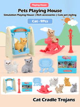 Load image into Gallery viewer, Mini doll pet accessory set, children's playhouse toy pet set, cat and dog bath, park, scene set, birthday and Christmas gifts