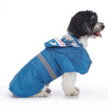 Load image into Gallery viewer, Pet Raincoat Cartoon Pattern Reflective Hoodie Dog Outdoor Waterproof Jacket Coat Harness Puppy Sports Walking Onesie Clothes