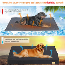 Load image into Gallery viewer, Large Orthopaedic Dog Bed Waterproof Cushion Pet Mattress 2 In 1 Pet Dog Crate Bed with Removable Washable Cover Indoor Outdoor