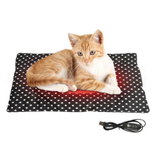 Load image into Gallery viewer, Pet heating pad outdoor indoor electric USB heating pad washable three Mode temperature adjustable heating blanket for cats dogs
