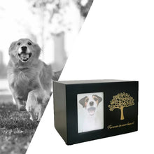 Load image into Gallery viewer, Cremation Urn for Dogs Funeral with Photo Frame Wood Cat Ashes Keepsake Box
