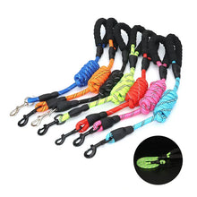 Load image into Gallery viewer, Reflective Dog Leash With Comfortable Padded Handle - Double Heavy Duty Traction Rope For Strong Dogs - Enhance Safety And Contr