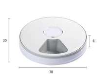 Load image into Gallery viewer, Round Automatic Cat & Dog Feeder 6 Grids 6 Meals Timing 24H Electric Dry Food Dispenser Practical Automatic Pet Feeding Supplies