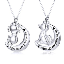 Load image into Gallery viewer, Dropship Pet Memorial Jewelry for Ashes Pendant Dog Cat You Left paw Prints on My Heart Urn Necklace Memorial Keepsake Jewelry