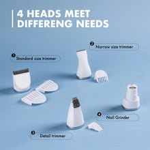 Load image into Gallery viewer, Mewoofun 4 in 1 Pet Electric Hair Trimmer with 4 Blades Grooming Clipper Nail Grinder Professional Recharge Haircut For Dogs Cat