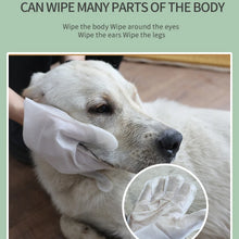 Load image into Gallery viewer, Pet Grooming Glove Pet Bathing Wipes Dog Body Wipes No Rinse Washing Gloves for Cat Cleaning Fur Ear Eye & Paws Deodorizing
