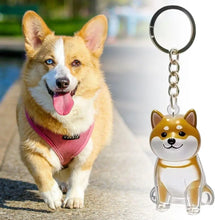 Load image into Gallery viewer, Dog/Cat Fur Memorial Charm Resin Keepsake Capsule for Cute Dog Hair Portable Keychain Pendant for Hair Rainbow Bridge Pendant