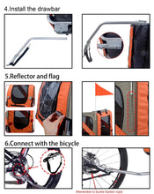 Load image into Gallery viewer, Outdoor Dog Carriers Small Trailer Portable Folding Storage Small Medium Dogs Travel Bicycle Trailer Dog Supplies Pet Products