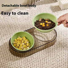 Load image into Gallery viewer, Durable Elevated Dual Bowl Feeder Raised Pet Feeding Station With Non-Slip Stand Easy Feeding For Cats & Small Dogs Water Bowl