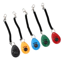Load image into Gallery viewer, Dog Training Clicker Pet Cat Plastic New Dogs Click Trainer Aid Tools Adjustable Wrist Strap Sound Key Chain Dog Supplies