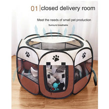 Load image into Gallery viewer, Portable Foldable Outdoor DogTent dog House Portable Folding Travel Pet Tent Cat/Dog Cage Easy Operation Large Cat/Dog Fences