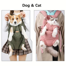 Load image into Gallery viewer, Cozy Pet Carrier Backpack for Dogs - Fleece-Lined, Front Legs Out, Hands-Free Design for Hiking & Travel.
