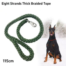 Load image into Gallery viewer, Large Dog Leash Nylon Braided Traction Rope Pet Walking Thick Hand Rope For Bulldog Rottweiler Hound Dogs Accessories