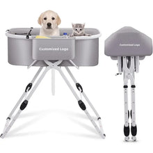 Load image into Gallery viewer, Household Foldable Dog and Cat Bath Basin Adjustable Height Pet Bath Tub Available Indoors and Outdoors Portable Dog Bath