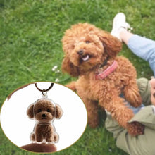 Load image into Gallery viewer, Adorable Dog Shaped Memorial Pendant Creative Dog/Cat Storage Keepsake Keychain Handmade DIY Pet Souvenirs Gift for Pet Lovers