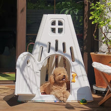 Load image into Gallery viewer, Indoor Teddy Dog House Outdoors Plastic Bichon House Small Medium Chihuahua Puppy Kennel Door Luxury Breathable Dogs Supplies