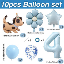 Load image into Gallery viewer, 1 set of dog pet themed birthday balloon decoration set, daisy, husky, spotted dog, sausage, dog, bago, aluminum foil balloon