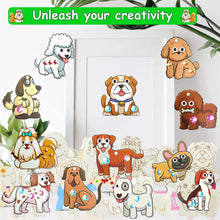 Load image into Gallery viewer, 284 dog themed animal woodworking kits, 24 unpainted wooden dogs, wooden crafts, DIY crafts, and decorations for birthday partie