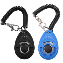 Load image into Gallery viewer, Dog Training Clicker Pet Cat Dog Click Trainer Various Style Aid Adjustable WristStrap Sound Key Chain Dog Repeller Pet Product