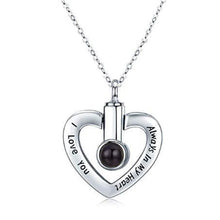 Load image into Gallery viewer, 1PC Pet Dog Paw Charm Memorial Funeral Urn for Ashes Animal Necklace Stainless Steel Pendant Cat Ashes Holder Cremation Keepsake