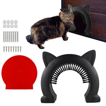 Load image into Gallery viewer, Pet Cat Dog Door Hole Access Direction Controllable Toy For Pet Training Dog Cats Kitten ABS Pet Gate Door Kit with Clean Brush