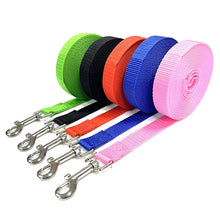 Load image into Gallery viewer, 1.5M 1.8M 3M 4.5M 15M 30M Nylon Dog Training Leashes Walking Pet Leash Long Lanyard Traction Rope for Small Large Dogs Lead Item