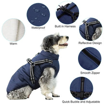 Load image into Gallery viewer, Pet Dog Jacket With Harness Winter Warm Dog Clothes For Labrador Waterproof Big Dog Coat Chihuahua French Bulldog Outfits