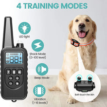 Load image into Gallery viewer, 800m Digital Dog Training Collar Waterproof Rechargeable Remote Control Pet with LCD Display for All Size Shock Vibration Sound