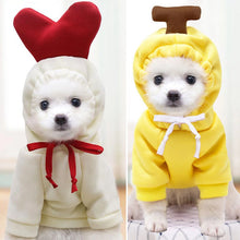 Load image into Gallery viewer, Cute Fruit Dog Clothes for Small Dogs Hoodies Warm Fleece Pet Clothing Puppy Cat Christmas Costume Coat Chihuahua Jacket Suits