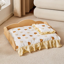 Load image into Gallery viewer, Wooden Dog Bed Four Seasons Universal Teddy Small Dog Summer Special Bed Suspended Off-the-und Pet Wood Bed