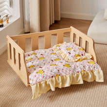 Load image into Gallery viewer, Wooden Dog Bed Four Seasons Universal Teddy Small Dog Summer Special Bed Suspended Off-the-und Pet Wood Bed