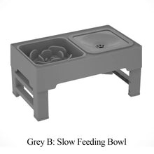 Load image into Gallery viewer, Dog Feeding Station, Adjustable Heights Bowl Stand Feeder Slow Fedding Bowls, Food Water Bowls for Medium Small Cats Dog