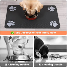 Load image into Gallery viewer, Pet Feeding Mat-Absorbent Pet Placemat for Food and Water Bowl, with Waterproof Rubber Backing, Quick Dry Water Mat for Dog Cat