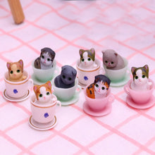 Load image into Gallery viewer, 8/16Pcs Cute Dog Cat Miniature Ornaments Puppy Kitten Figurines Model Gifts for Child Kids Birthday Desk Car Garden Home Decor