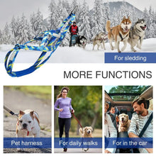 Load image into Gallery viewer, Pulling Harness For Dogs Puppy Harness Adjustable Reflective Dog Harness Outdoor Dog Rope Flexible Dog Training Rope For
