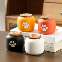 Load image into Gallery viewer, Ceramic Pet Ashes Storage Box Cute Memorials Funeral Urn for Pets Moisture Proof with Lid Memento Burial Holder For Pet Ashes