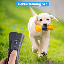 Load image into Gallery viewer, Ultrasonic Dog Barking Deterrent Trainer with LED Light Stop Bark Control Device for Pets Training